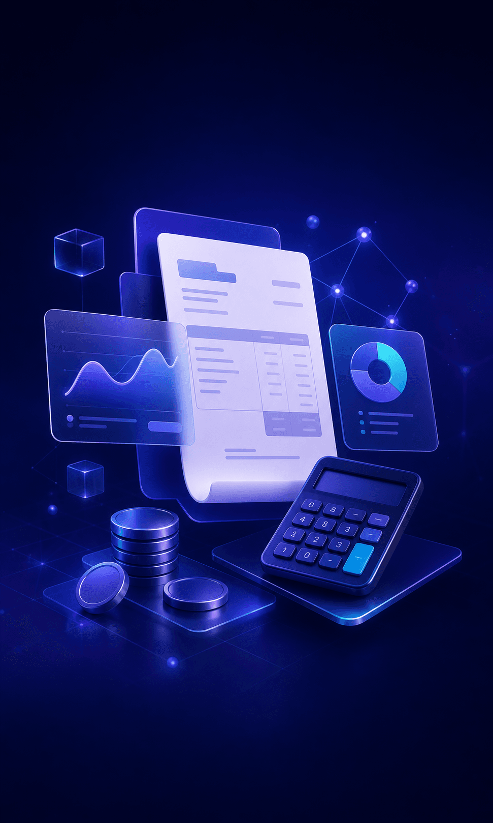 Illustration of invoicing and financial analytics
